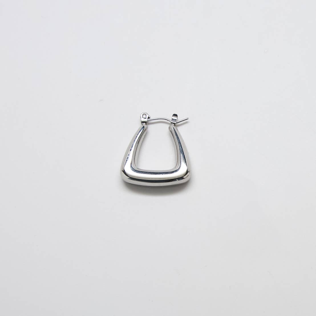 Silver Triangle Hoop Earrings - Jewelry