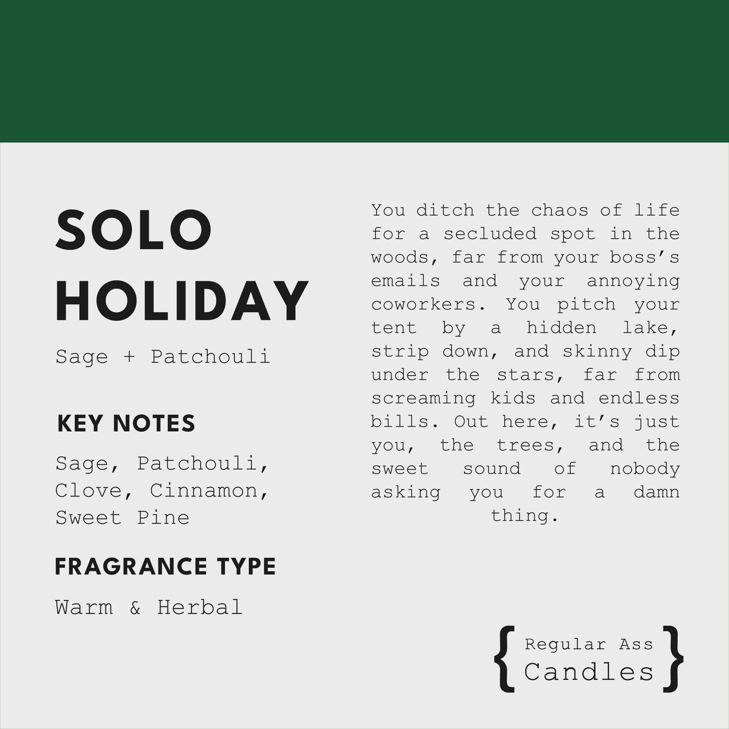 Solo Holiday Candle