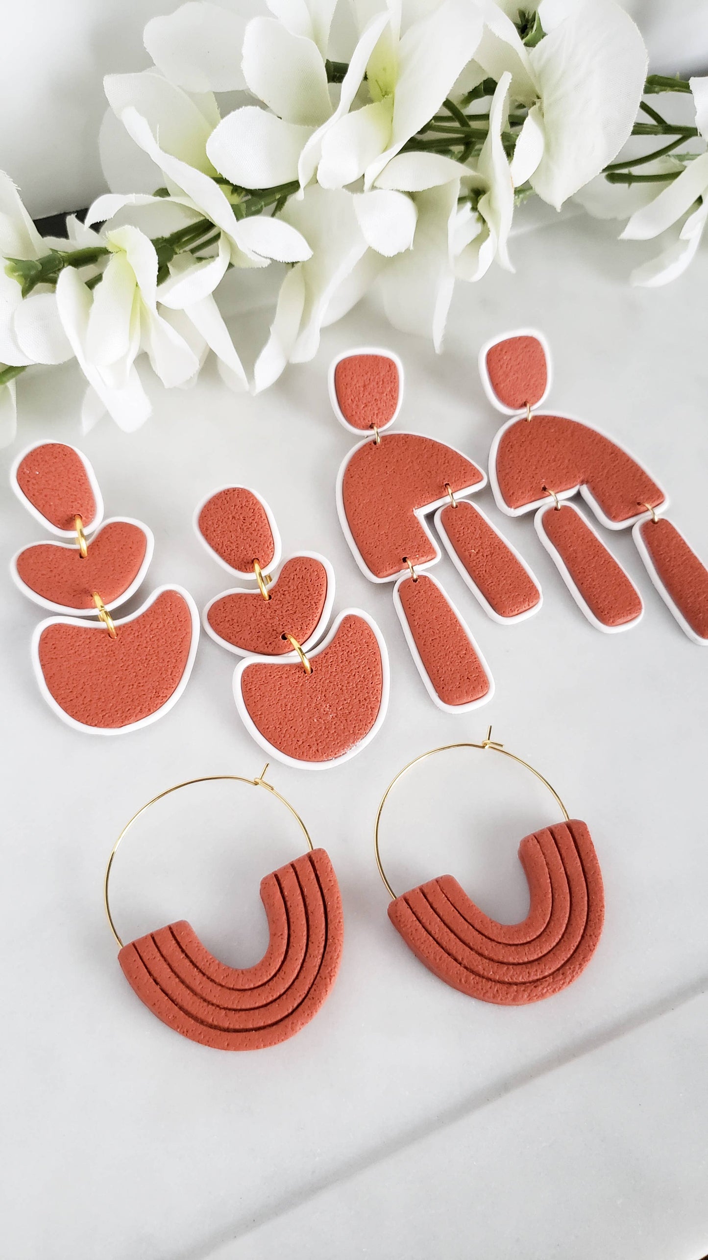 Terracotta Abstract Earrings