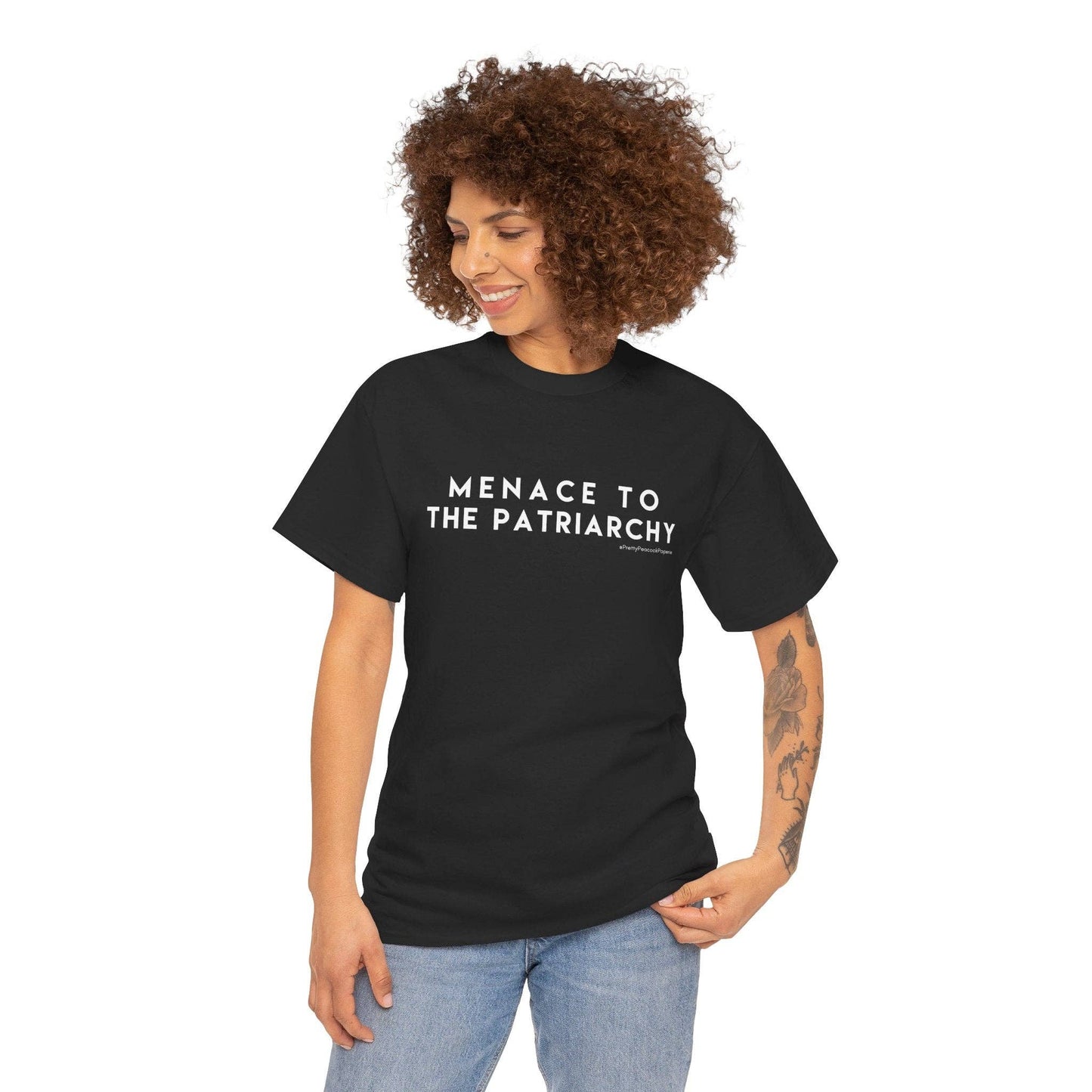 Menace to the Patriarchy T-Shirt — Bold Feminist Statement Tee: L