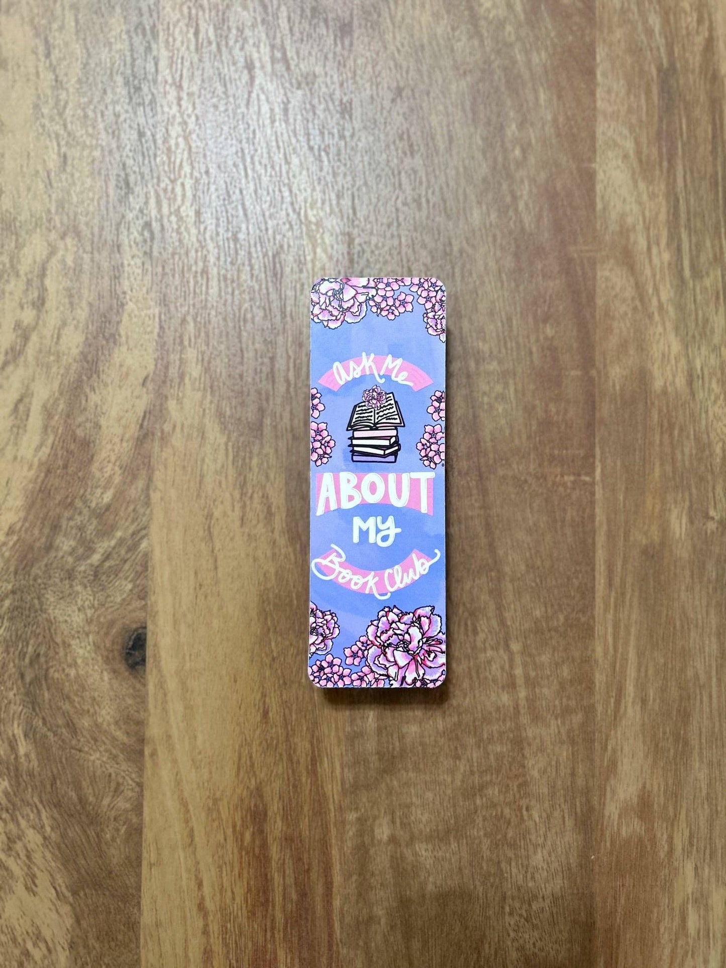 Ask Me About My Book Club Bookmark