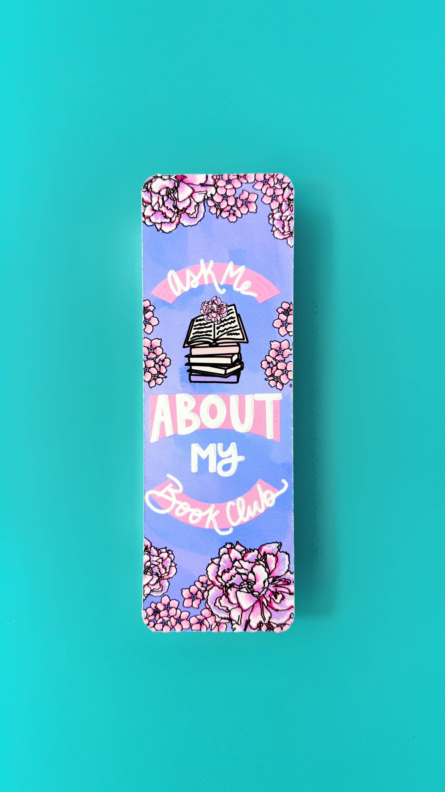 Ask Me About My Book Club Bookmark