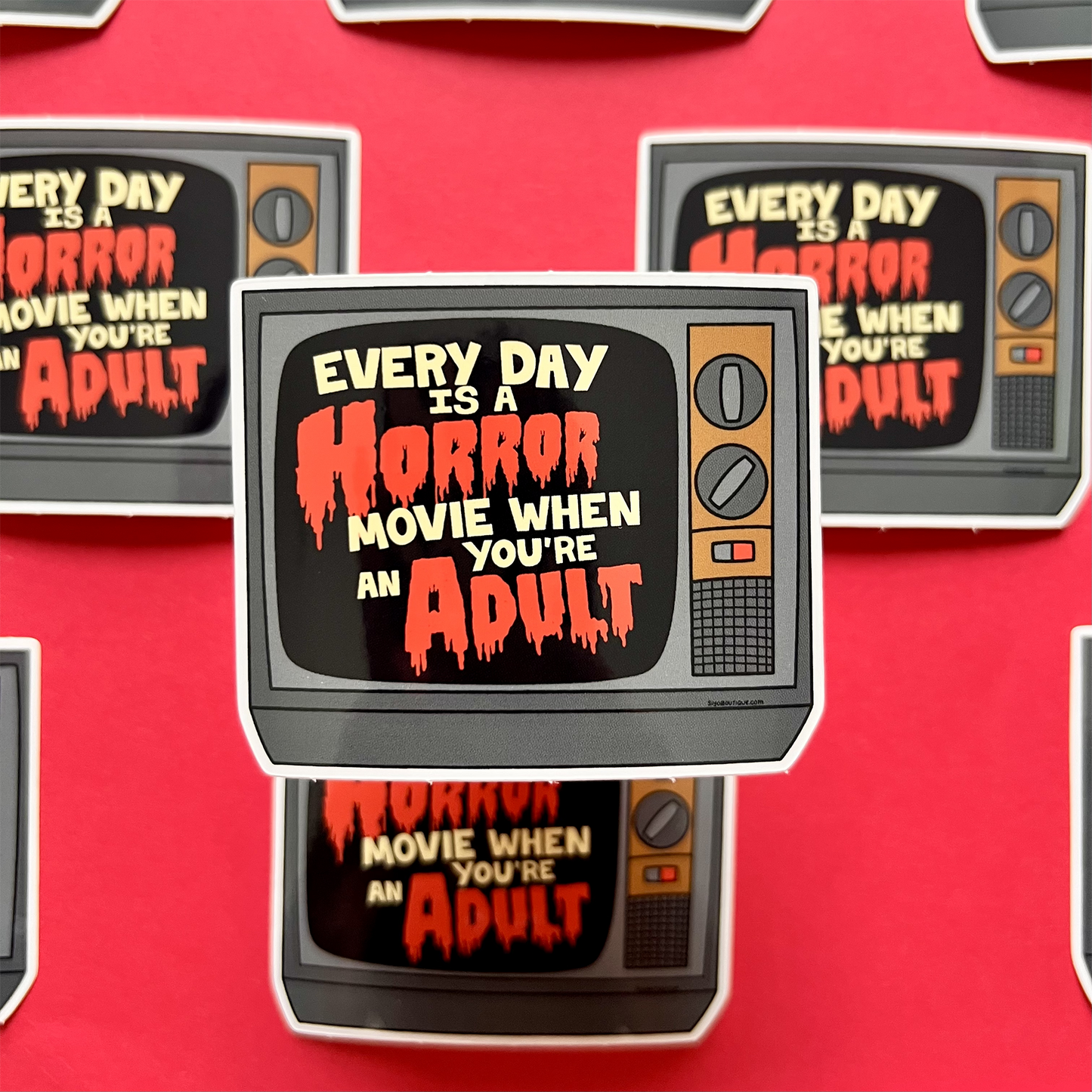 Adult Horror Movie - Funny Horror Movie Vinyl Sticker