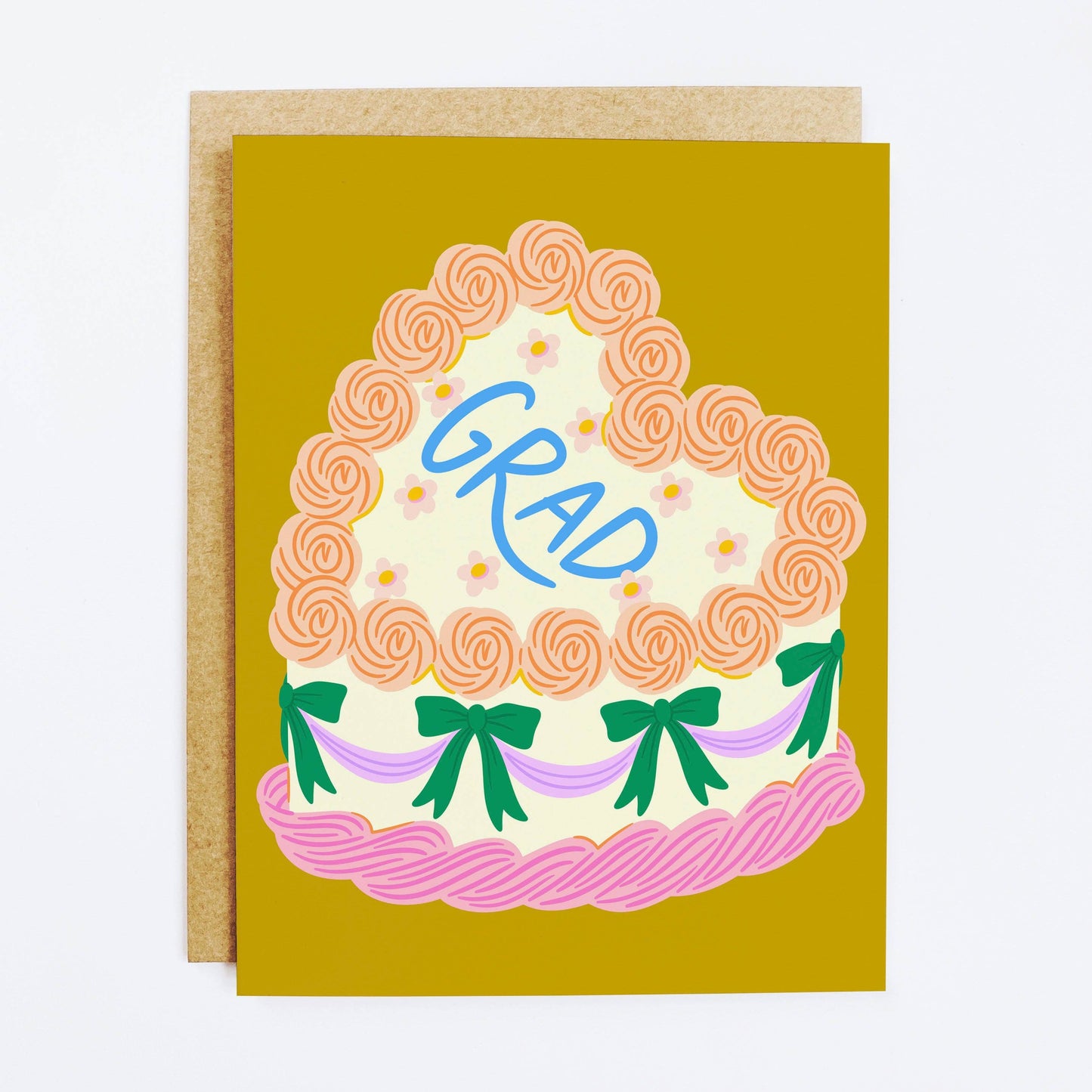 Grad Color-block Cake Greeting Card