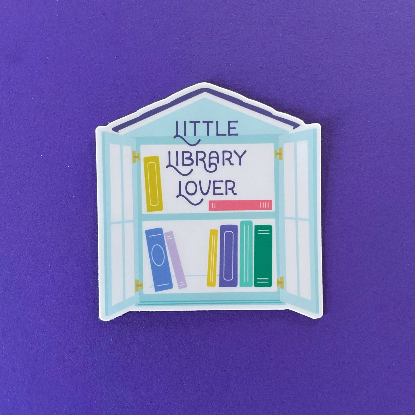 Little Library Lover vinyl waterproof sticker | book lover