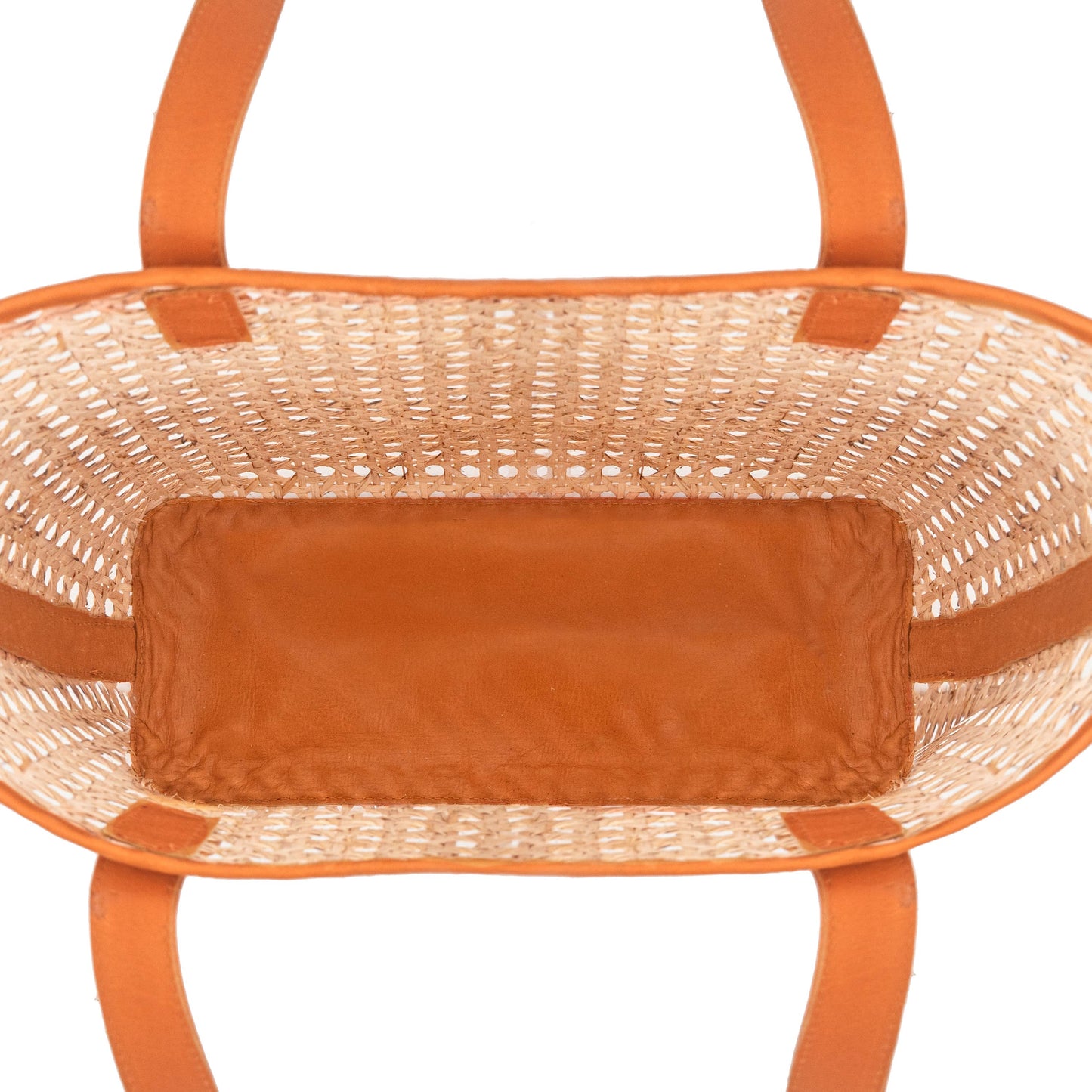 Petite French Rattan Tote: Tan