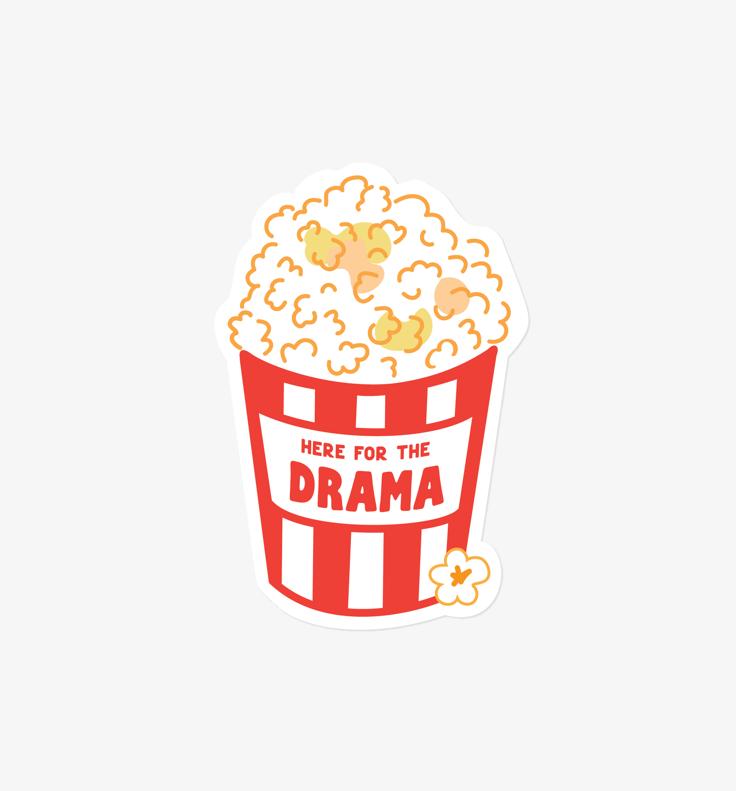 Drama Popcorn sticker | movie popcorn funny vinyl sticker