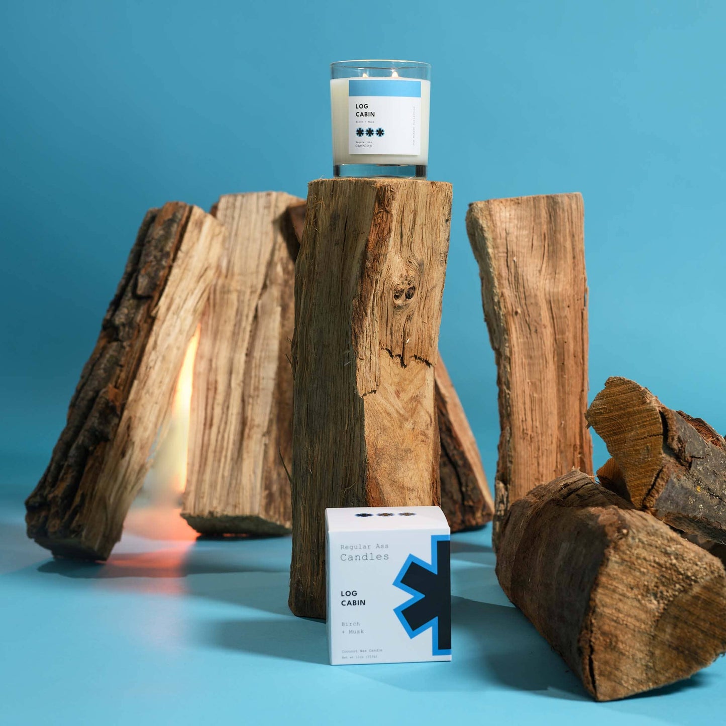 Log Cabin Candle