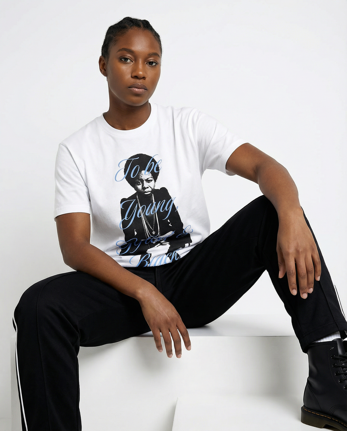 Nina Simone-Young, Gifted, and Black Tee: M