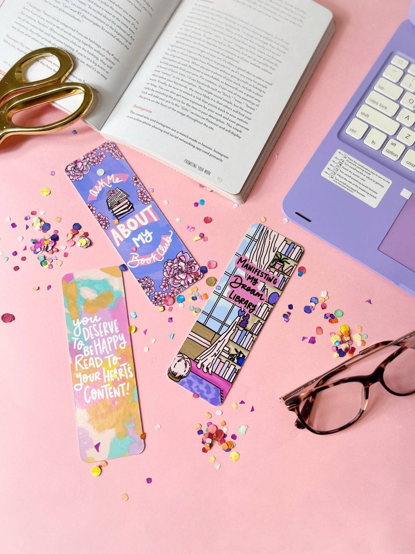 Ask Me About My Book Club Bookmark