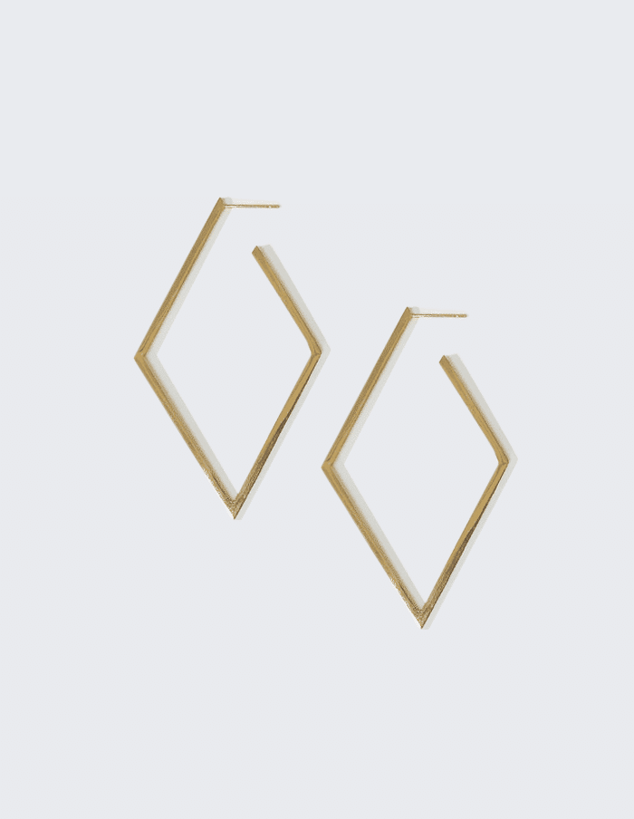 Gold Diamond Hoop Earrings