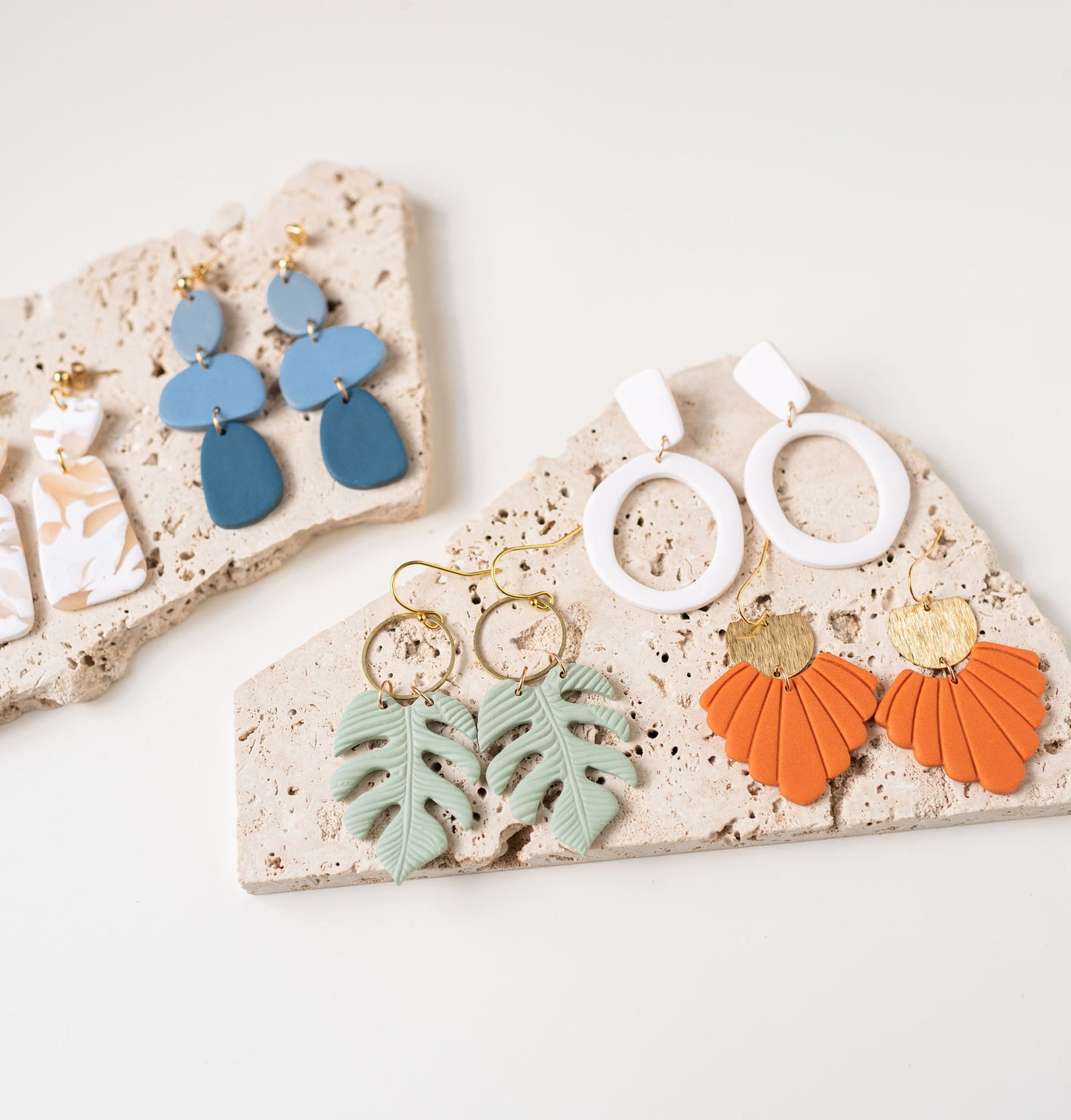 Orange Pumpkin Inspired Clay Harvest Earrings