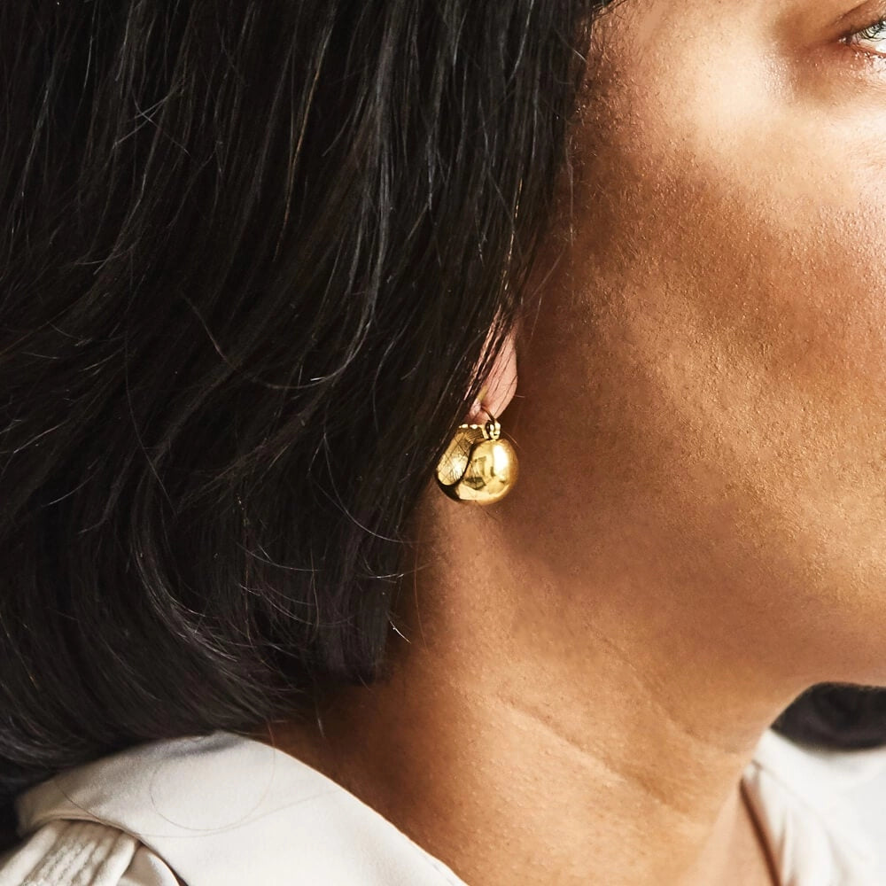 Gold Medium Mini Hoop Earrings