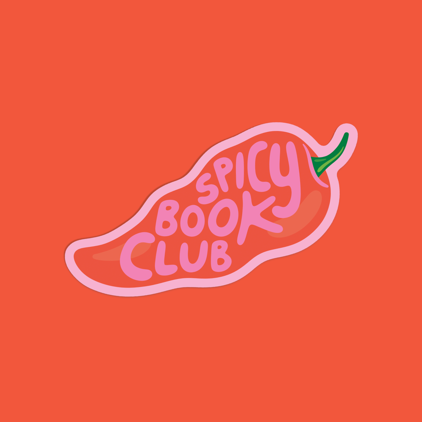 Spicy Book Club Hot Pepper Sticker