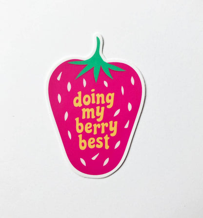 Berry Best sticker | strawberry vinyl waterproof sticker