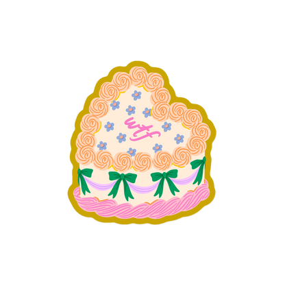 WTF Vintage Cake Sticker