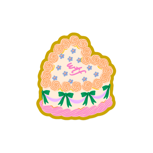 WTF Vintage Cake Sticker