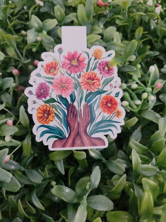 Flower Girl Magnetic Bookmark