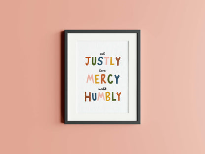 Act Justly Print: 8 x 10 in