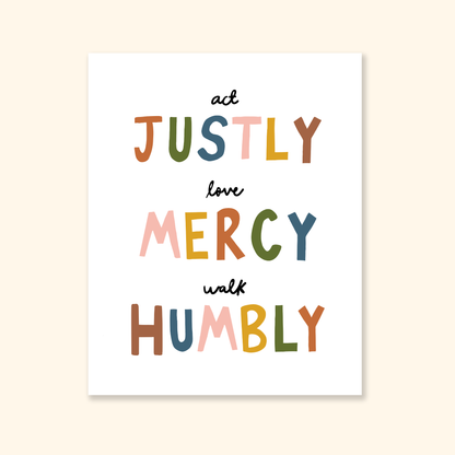 Act Justly Print: 8 x 10 in