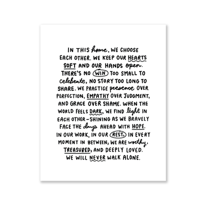 We Choose Each Other Manifesto Print