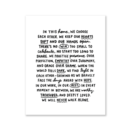 We Choose Each Other Manifesto Print