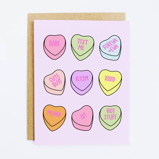 Conversation Hearts Card