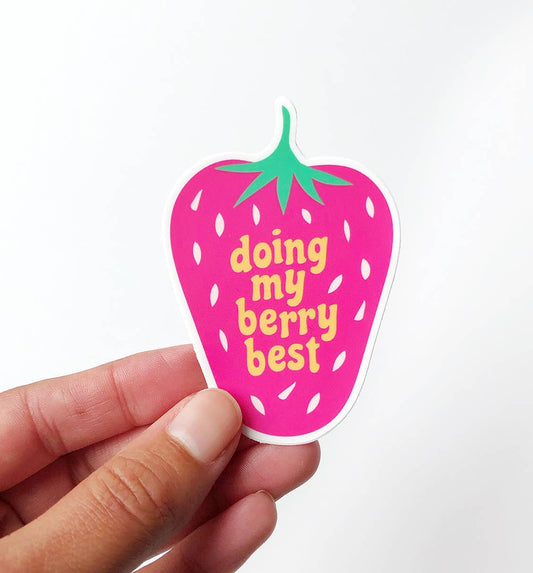 Berry Best sticker | strawberry vinyl waterproof sticker