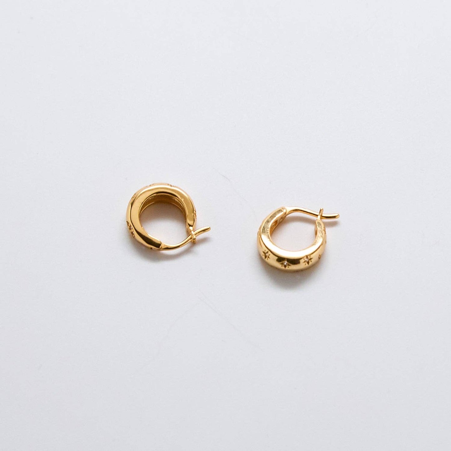 Moon & Star Gold Vermeil Hoop Earrings - Christmas 2025 Jewelry