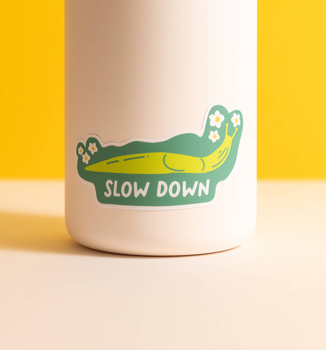 Slow Down slug sticker | Vinyl die-cut waterproof sticker