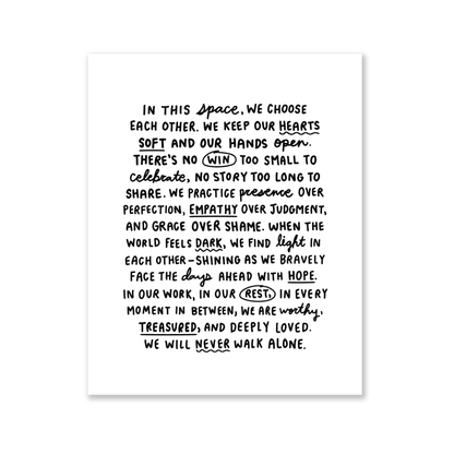 We Choose Each Other Manifesto Print