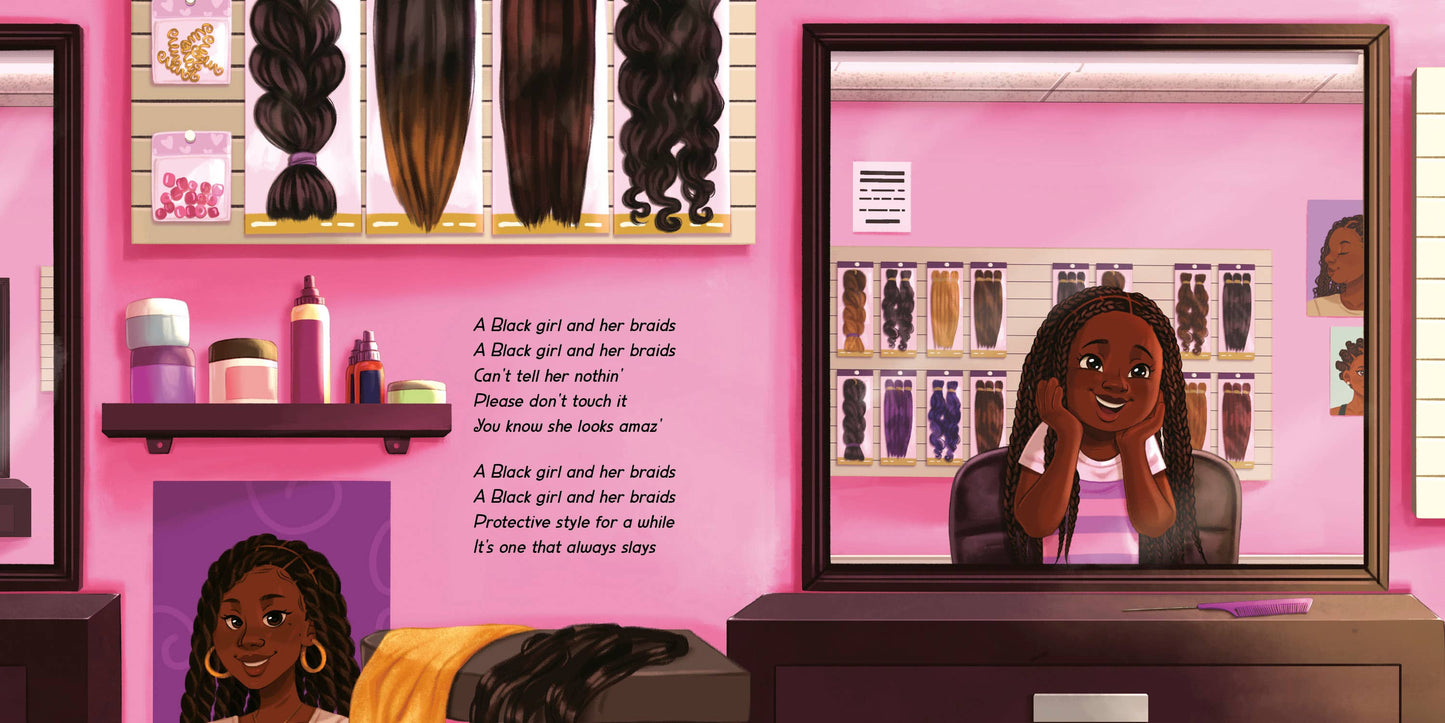 A Black Girl and Her Braids