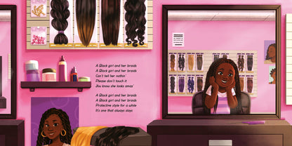 A Black Girl and Her Braids