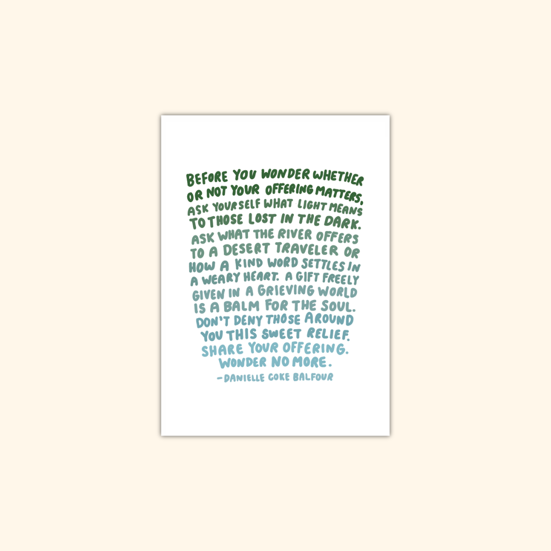 Wonder No More Mini Print