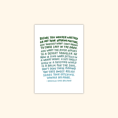 Wonder No More Mini Print