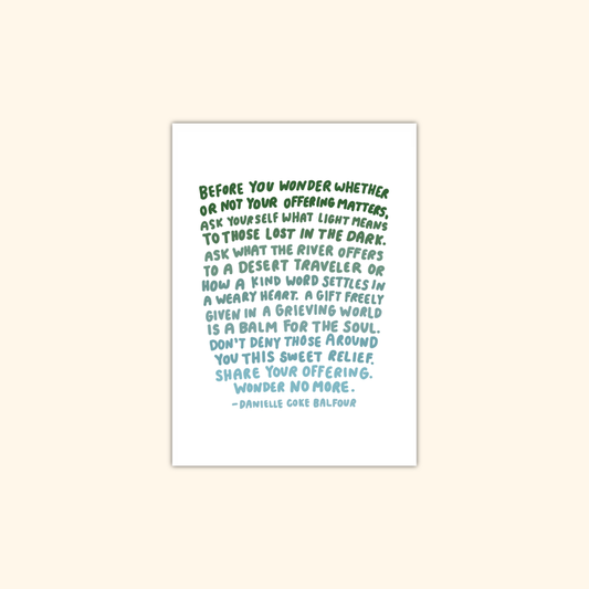 Wonder No More Mini Print