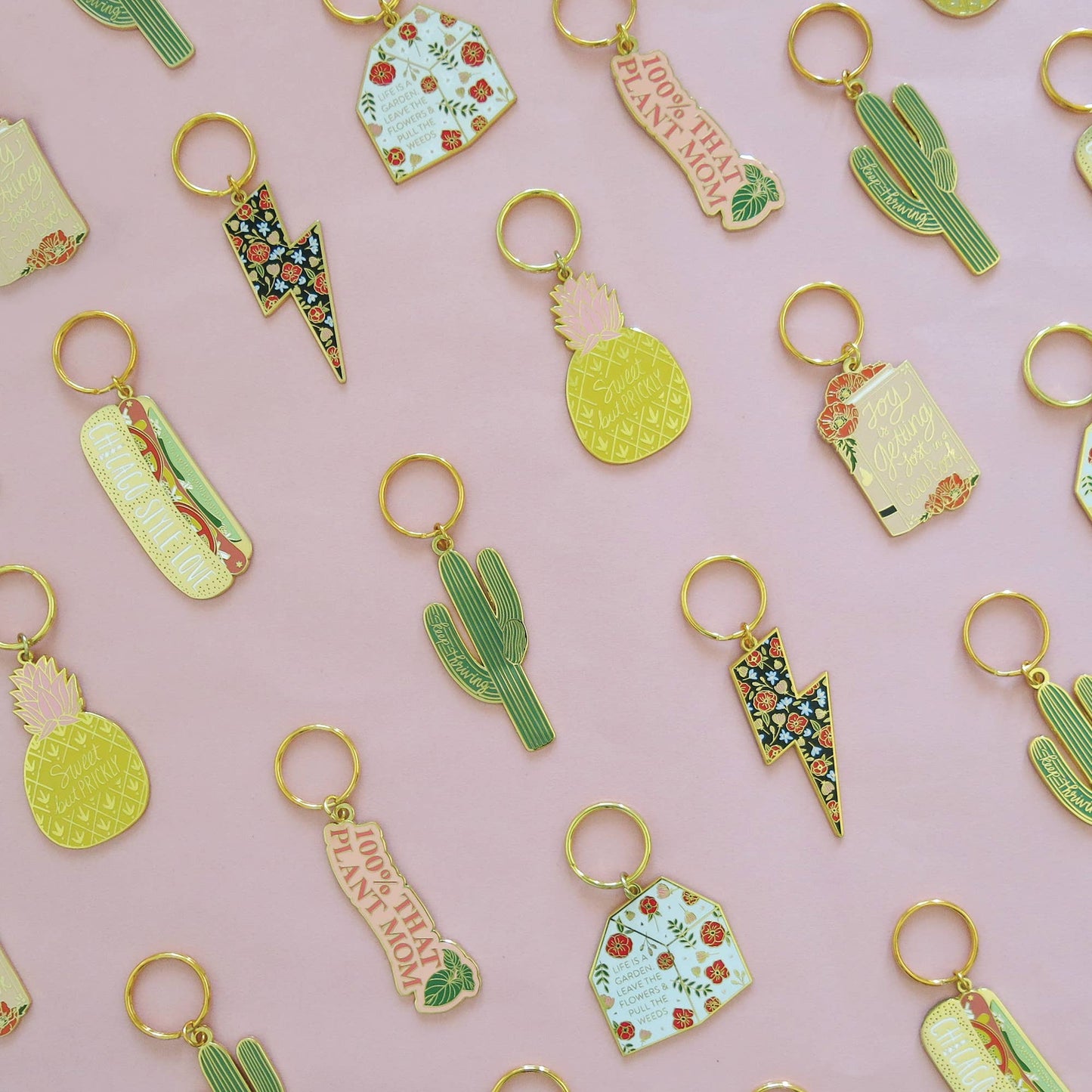 Keep Thriving Saguaro Cactus Keychain