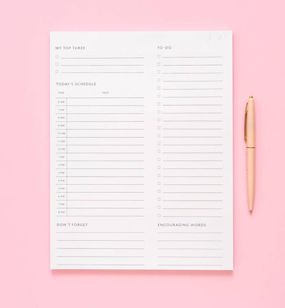 Minimal Daily Planner Notepad
