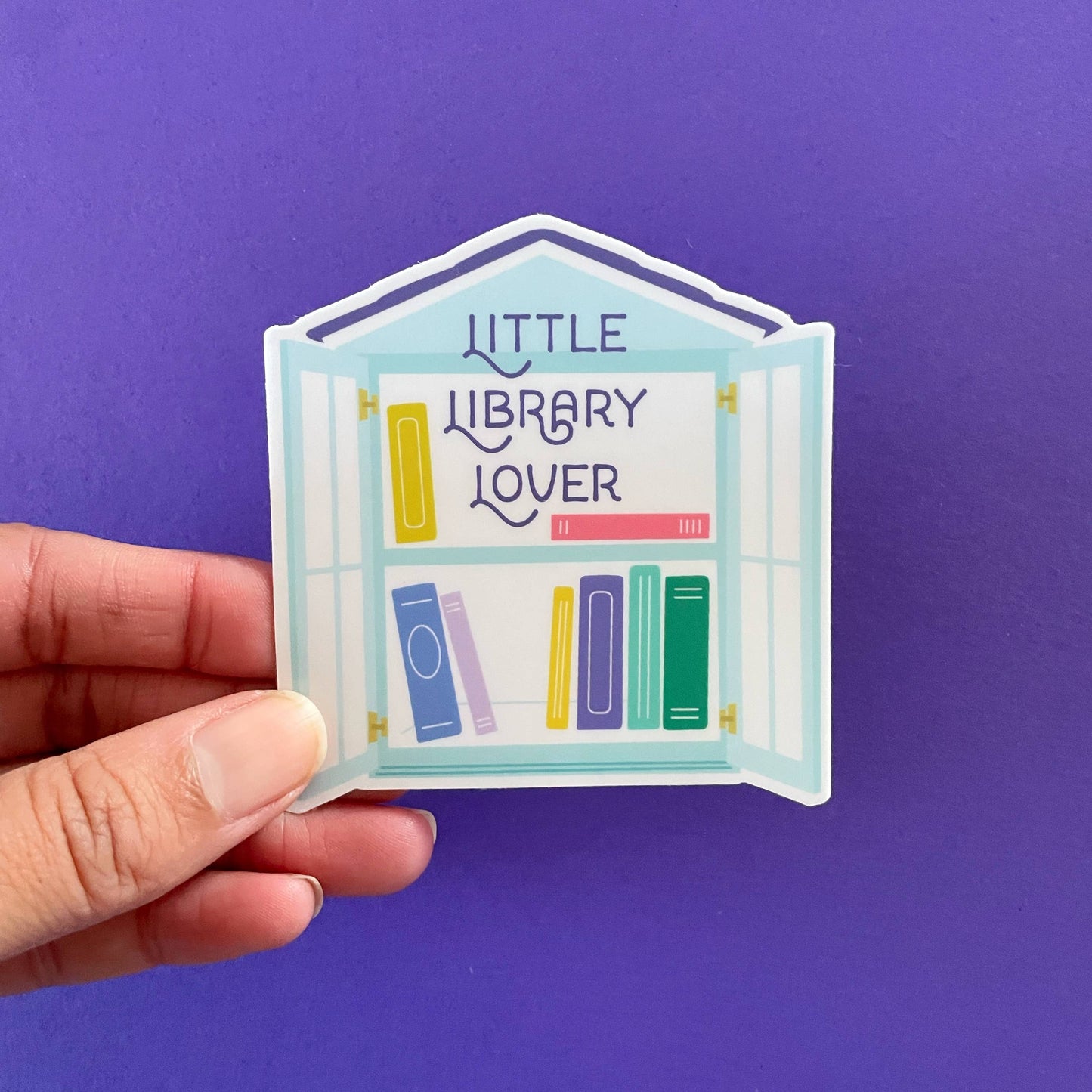 Little Library Lover vinyl waterproof sticker | book lover
