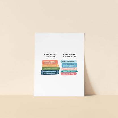 What History Teaches Us Print: 8 x 10 in