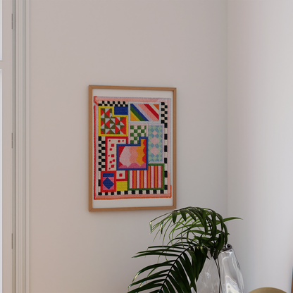 Amusant No.1 Needlepoint Art Print: 8 x 10"