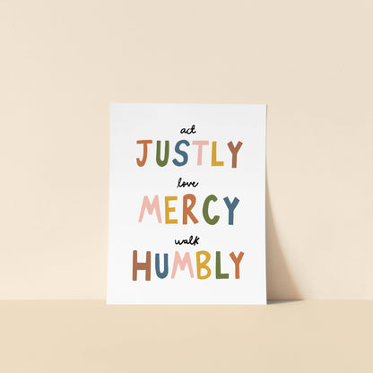 Act Justly Print: 8 x 10 in