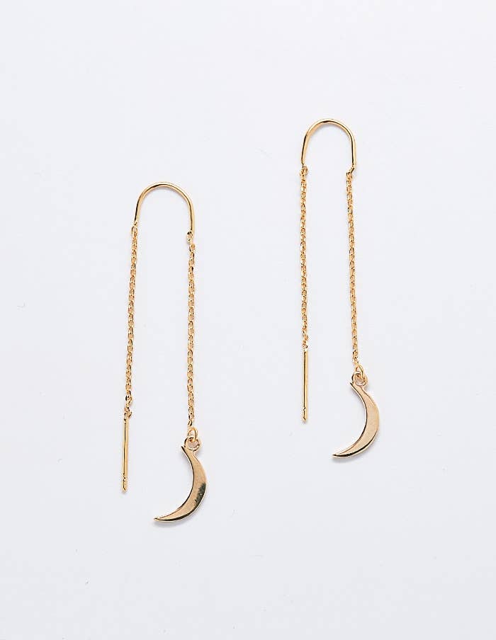 Moon Threader Earrings - Jewelry