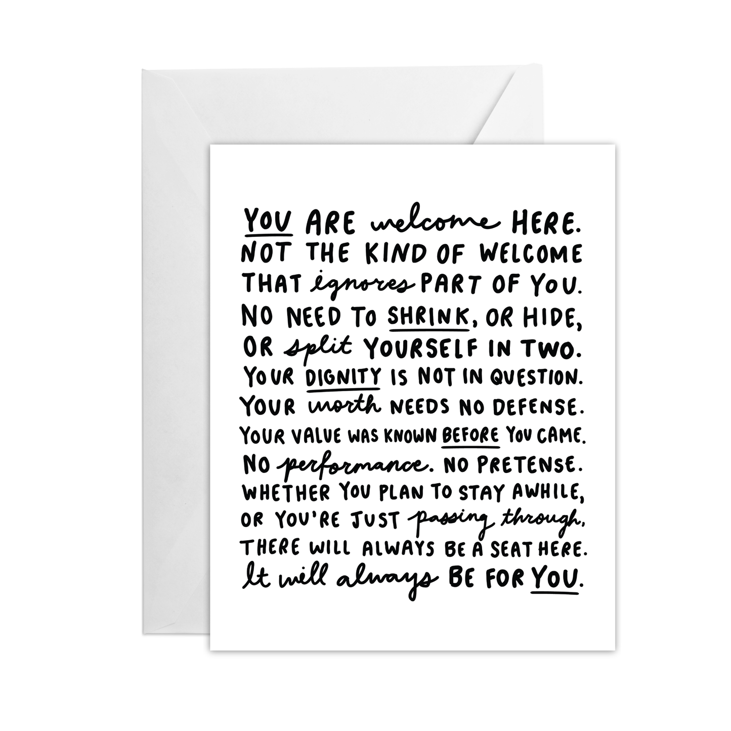 Welcome Manifesto Greeting Card