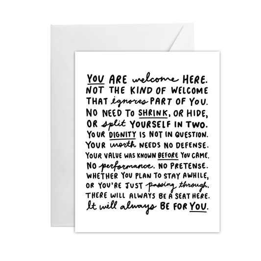 Welcome Manifesto Greeting Card