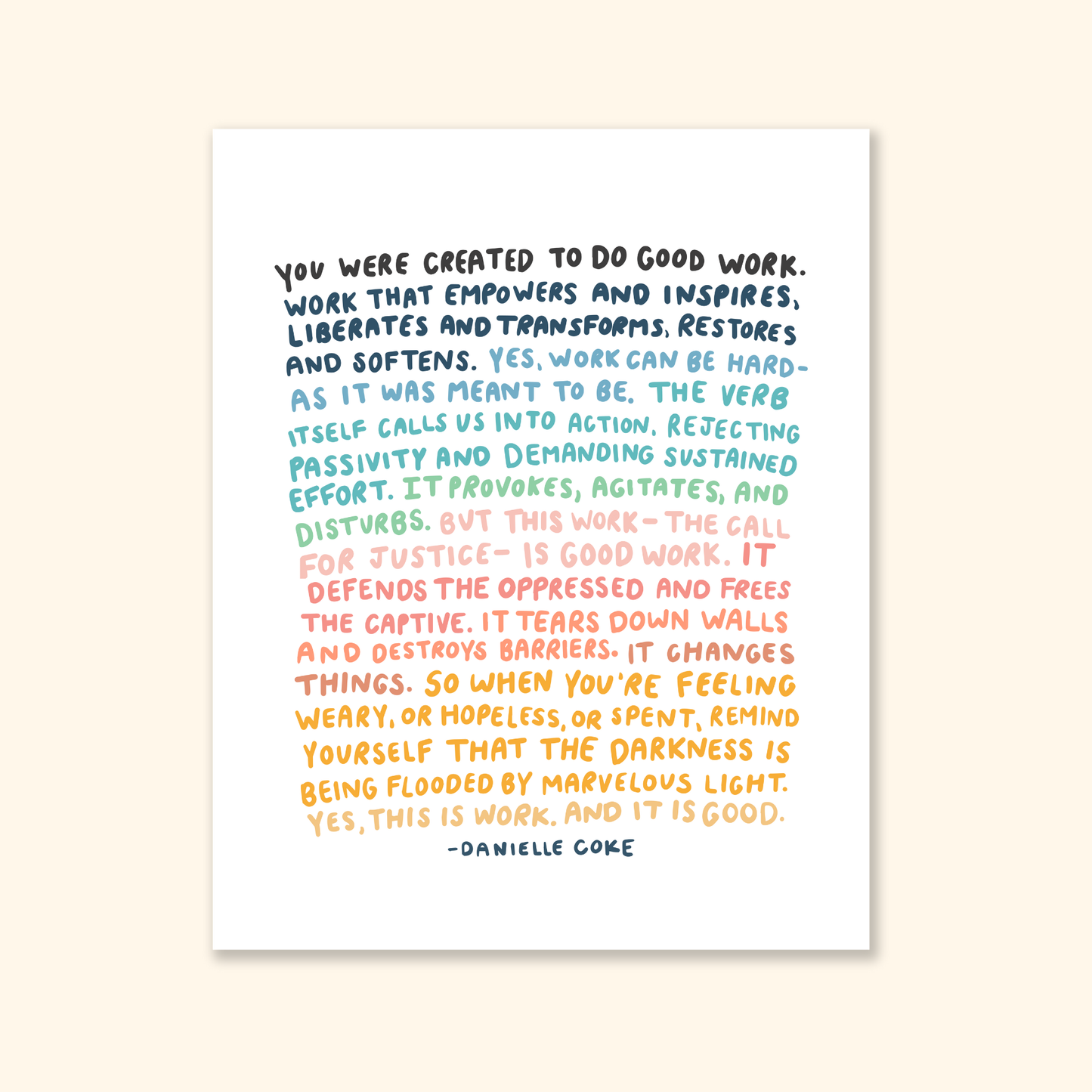 Good Work Print