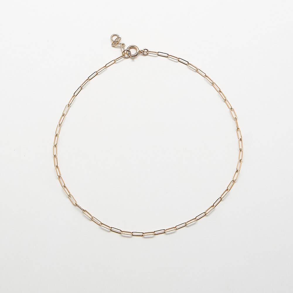 14k Gold Filled Gold Chain Link Anklet - Jewelry