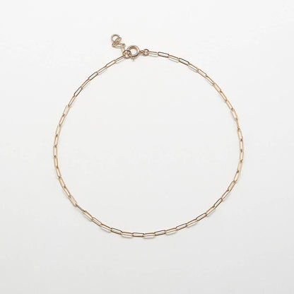 14k Gold Filled Gold Chain Link Anklet - Jewelry
