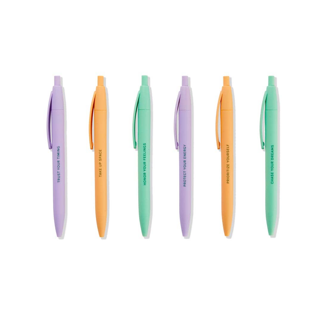 6ct Affirmation Soft Touch Pens