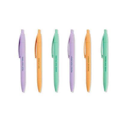 6ct Affirmation Soft Touch Pens